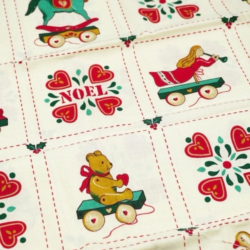 Vintage Christmas Quilt 40x48”in Noel Folk Art Toys Country Classics by Ameritex
